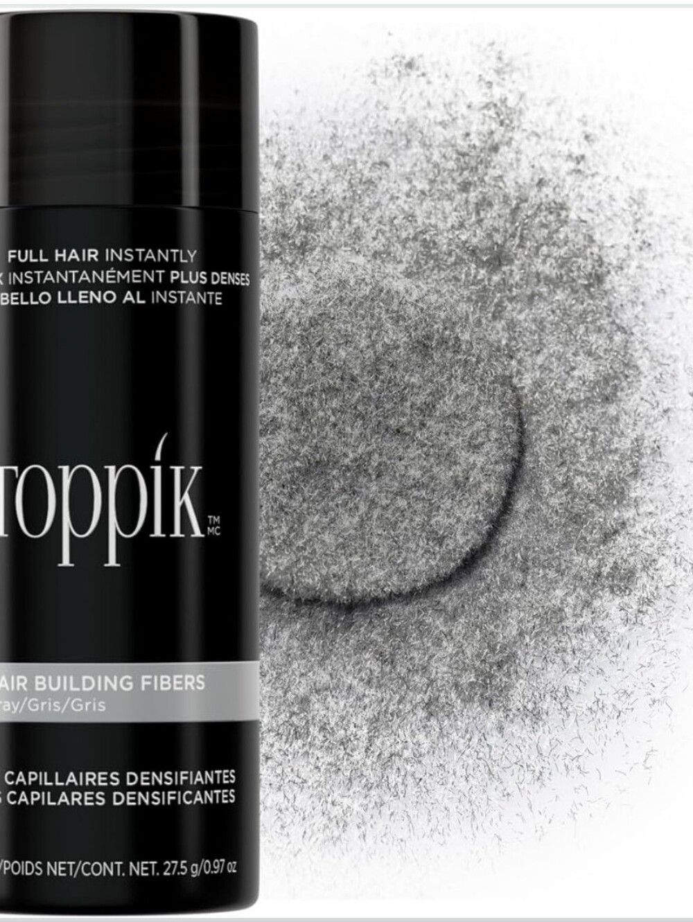 Toppik Hair Building Fiber Powder(Gray) .97oz